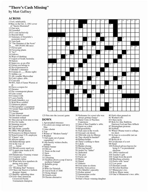 daily crossword nyt answers